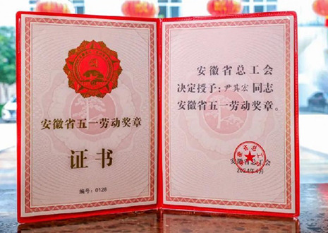 喜报！银河官网智能科技股份有限公司董事长尹其宏荣获“安徽省五一劳动奖章”
